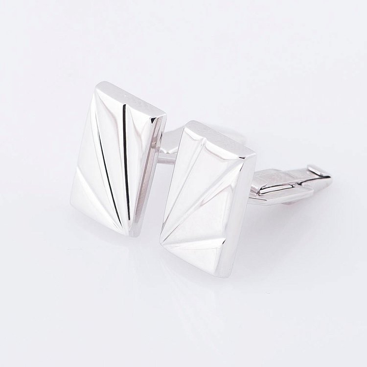 Мужские запонки с белого золота зап00055 от ювелирного магазина Оникс