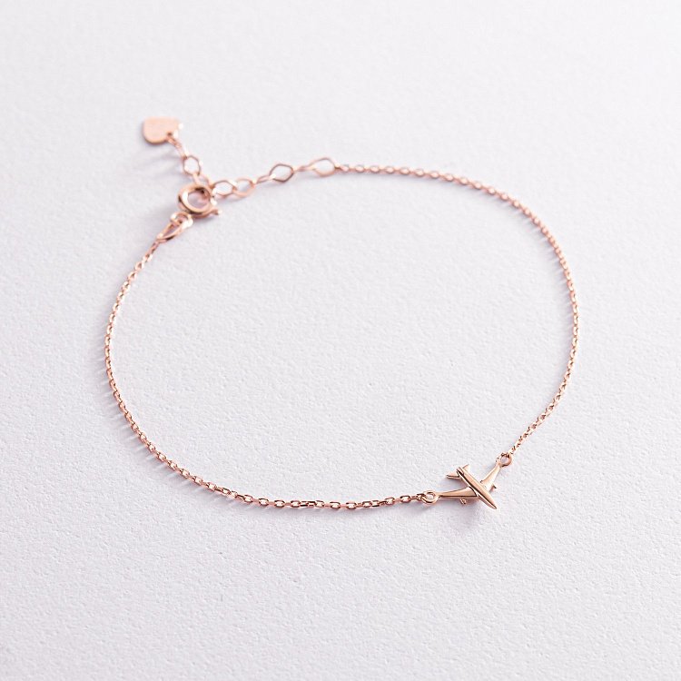 Золотой браслет "Самолетик" б04143 Золотой браслет "Самолетик" б04143 от ювелирного магазина Оникс