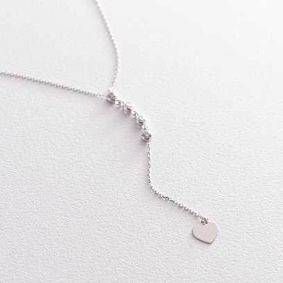 Кольє з білого золота з фіанітами кол01515 №2