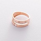 Золотое кольцо с фианитами к04980 от ювелирного магазина Оникс - 3