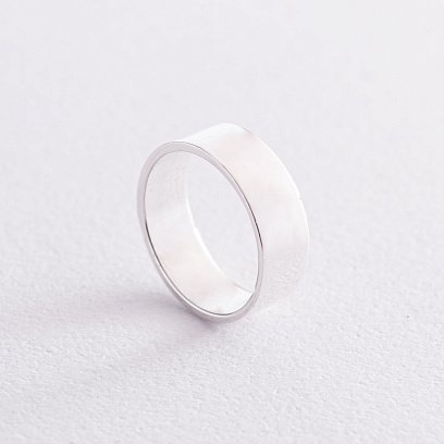 Серебряное кольцо "Минимализм" (возможна гравировка) 112144 №3