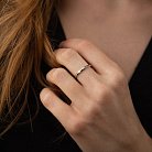 Обручальное кольцо "Грани" в белом золоте 215801100 от ювелирного магазина Оникс - 3