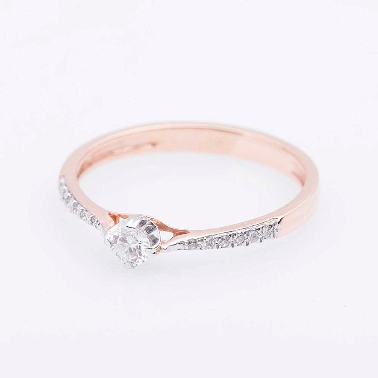 Золотое кольцо с бриллиантами кб0025 от ювелирного магазина Оникс - 1