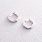 Серебряные серьги - кольца "Аманда" 123224 от ювелирного магазина Оникс - 2