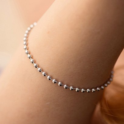 Браслет "Кульки" у білому золоті б04729 №4