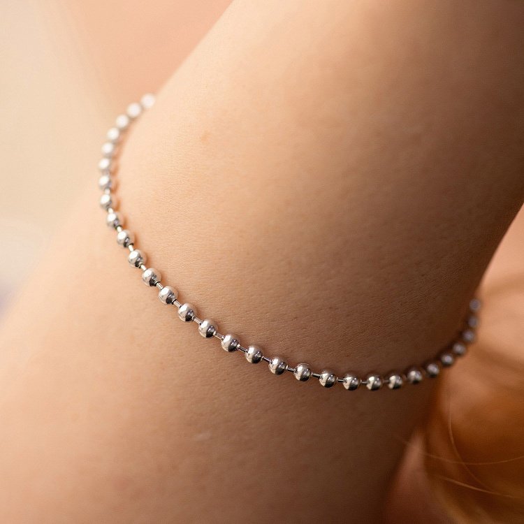 Браслет "Кульки" у білому золоті б04729 від ювелірного магазину Онікс - 3