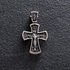 Срібний хрест (чорніння) 132568 от ювелирного магазина Оникс - 2