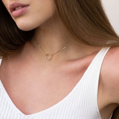 Колье "Круговорот" в желтом золоте кол01703 №6