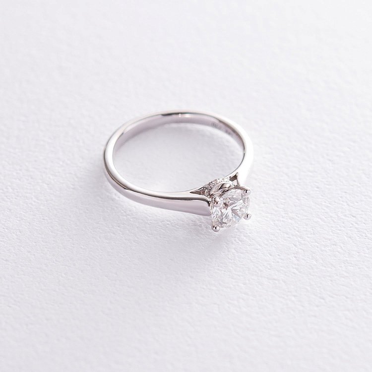 Золота заручальна каблучка (діаманти) кб0145lg від ювелірного магазину Онікс