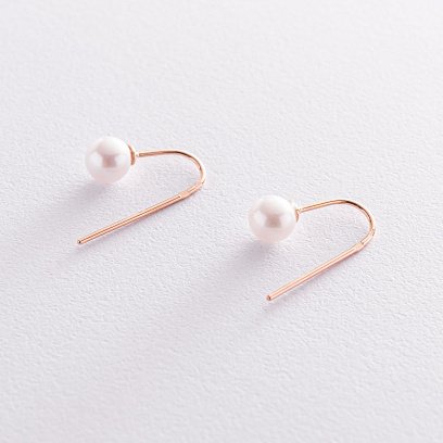 Золоті сережки "Витонченість" (перли) с07341 №10