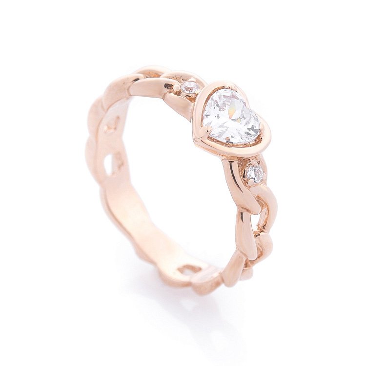 Золотое кольцо Любовное настроение к06273 от ювелирного магазина Оникс - 2