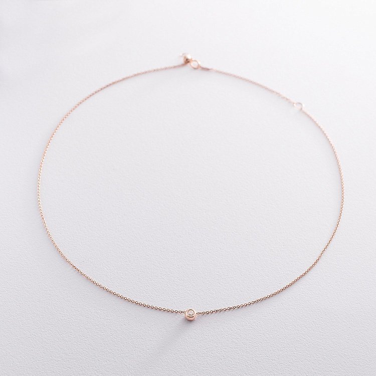 Золоте кольє (діамант) колб0030z від ювелірного магазину Онікс - 2