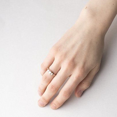 Золотое кольцо "Любил, люблю и буду любить" к03102 №4