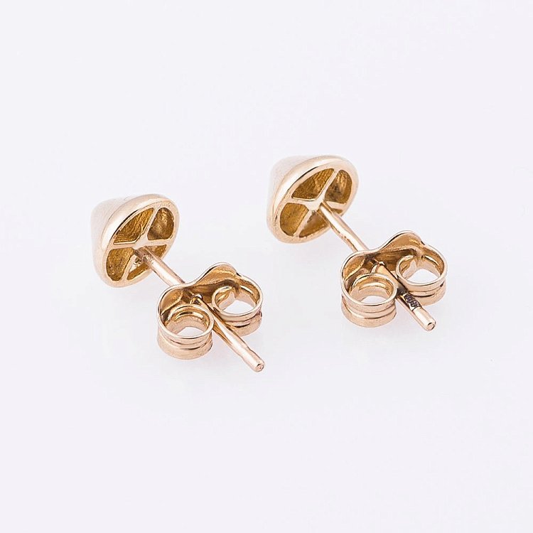 Золотые серьги - пусеты с04892 от ювелирного магазина Оникс - 1