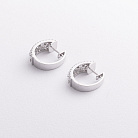 Золотые серьги - кольца с бриллиантами сб0581cha от ювелирного магазина Оникс - 1