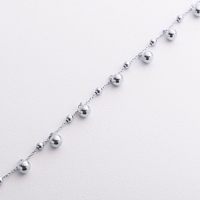 Браслет "Шарики" в белом золоте б05762 №2