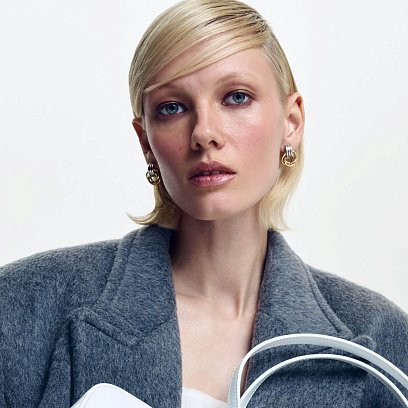 Золоті сережки з італійською застібкою с01290 №6