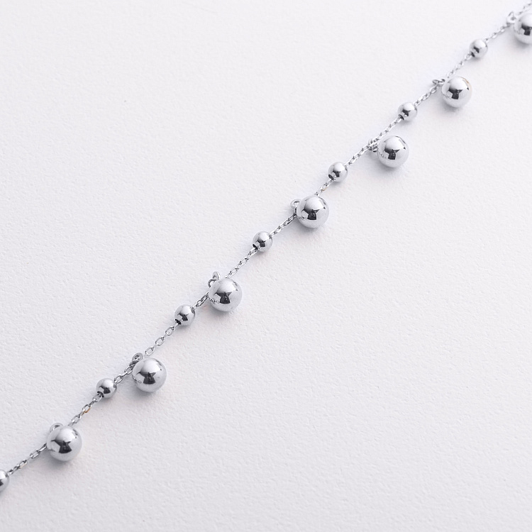 Браслет "Шарики" в белом золоте б05762 от ювелирного магазина Оникс - 1