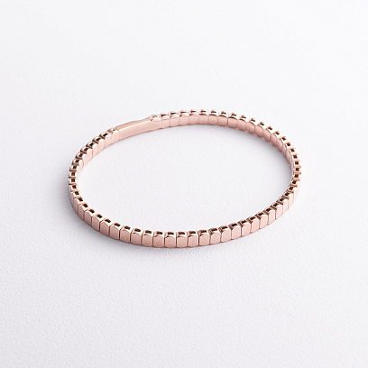 Жесткий браслет "Kylie" в красном золоте б05825 №7