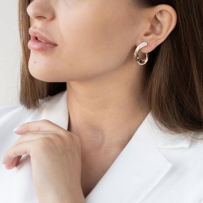 Золоті сережки "Крапельки" с05809 №2