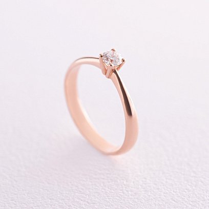 Помолвочное золотое кольцо с бриллиантом 218662421