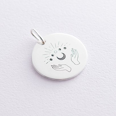 Серебряный кулон "Фазы луны" 132724ф №4