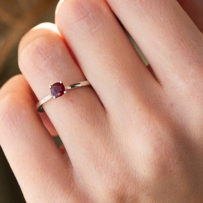 Золотое кольцо с рубином кб0409 №5