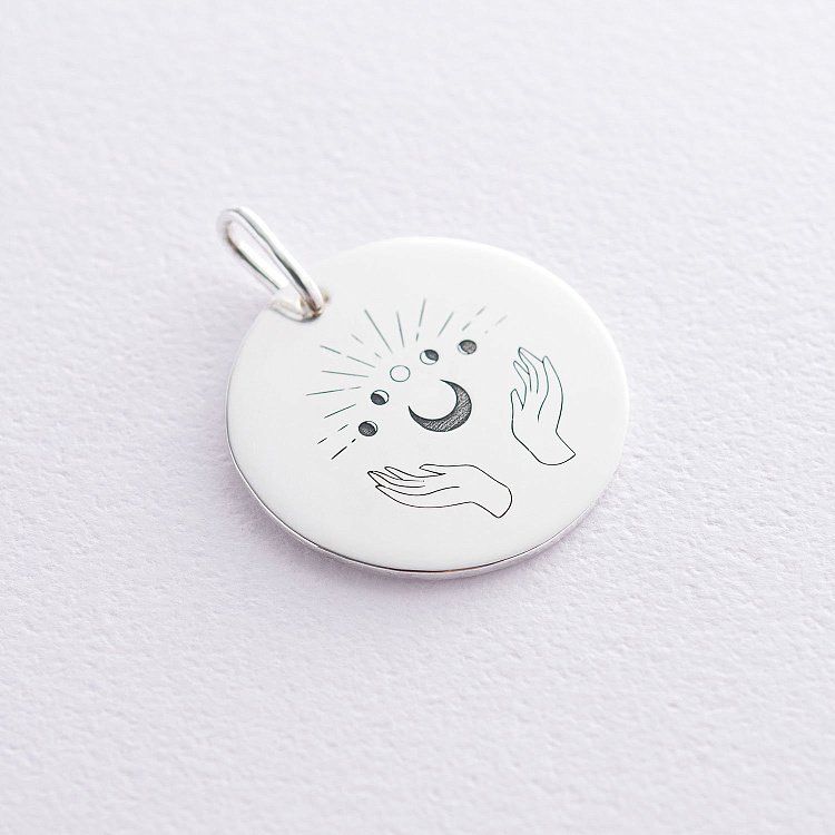 Серебряный кулон "Фазы луны" 132724ф от ювелирного магазина Оникс - 3