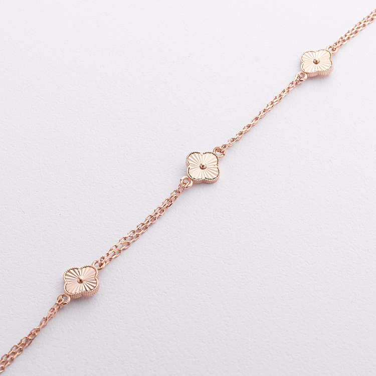 Золотий браслет "Конюшина" б05798 від ювелірного магазину Онікс - 1