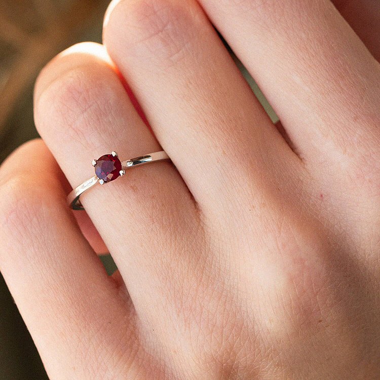 Золотое кольцо с рубином кб0409 от ювелирного магазина Оникс - 4