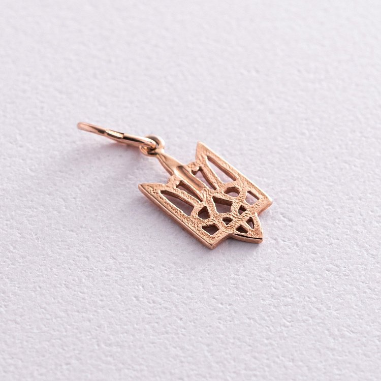 Золотая подвеска Герб Украины "Тризуб" п01820 от ювелирного магазина Оникс - 2