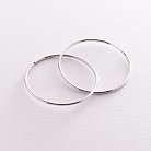 Серьги - кольца в серебре (3.5 см) 122885 от ювелирного магазина Оникс