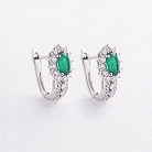 Золоті сережки з діамантами і смарагдами сб0668ca от ювелирного магазина Оникс
