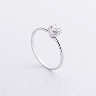 Заручальна золота каблучка з діамантом 242041121