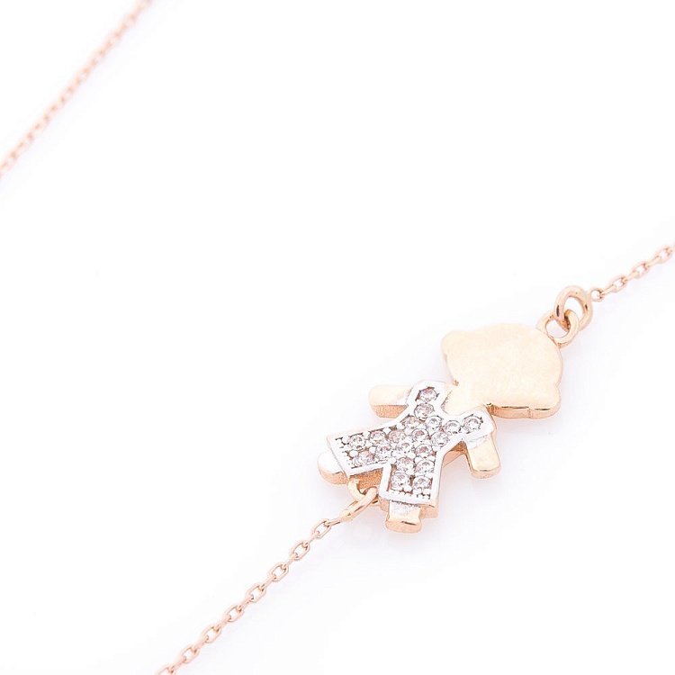 Золоте кольє "Мама і хлопчик" (фіаніти) кол00993 від ювелірного магазину Онікс - 1