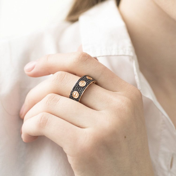 Золотые серьги с фианитами с04931 от ювелирного магазина Оникс - 4