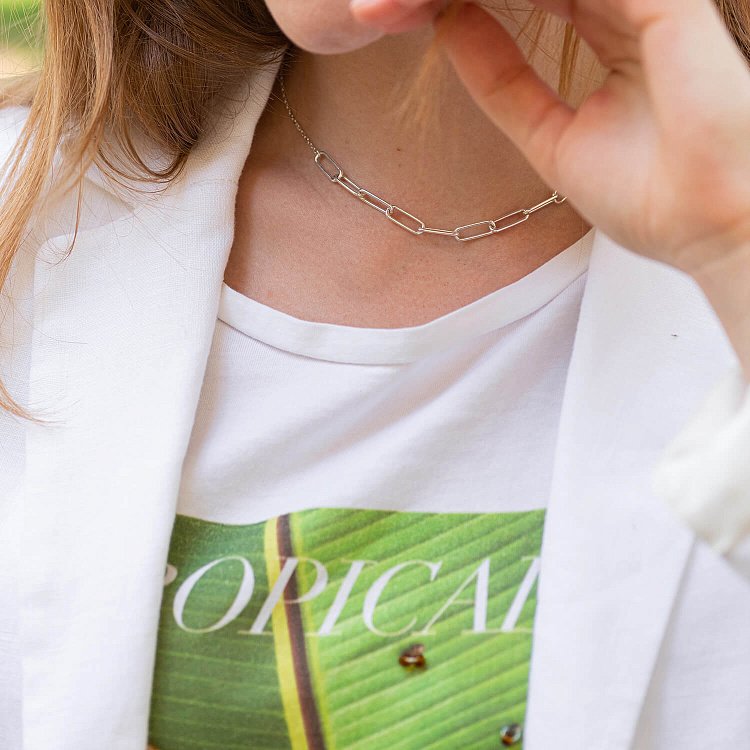 Срібне кольє "Ланцюжок" 181203 від ювелірного магазину Онікс - 8