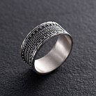 Серебряное текстурное кольцо 7017 от ювелирного магазина Оникс - 14