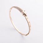 Жорсткий браслет "Пантера" у жовтому золоті (фіаніти) б05240 от ювелирного магазина Оникс