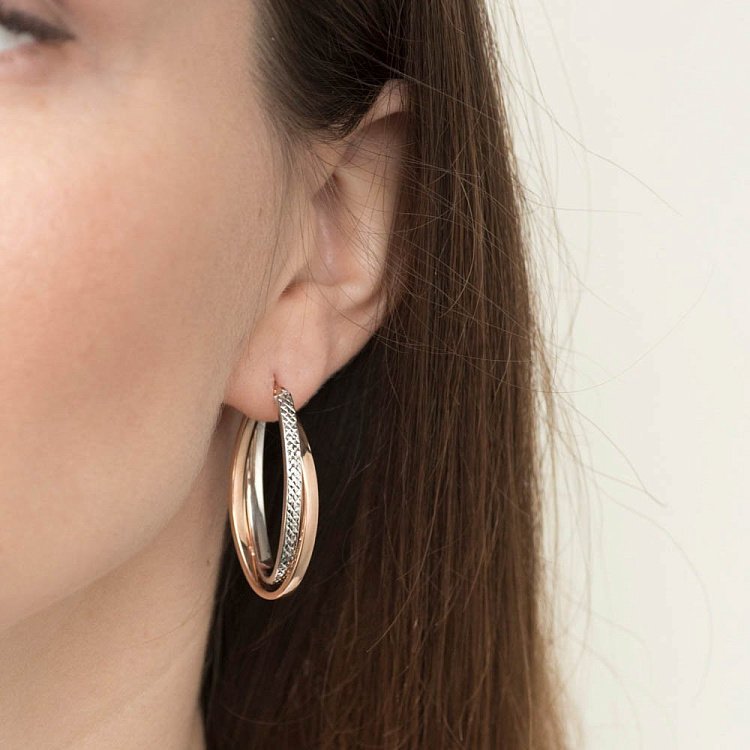 Золоті сережки-кільця с02422 від ювелірного магазину Онікс - 3