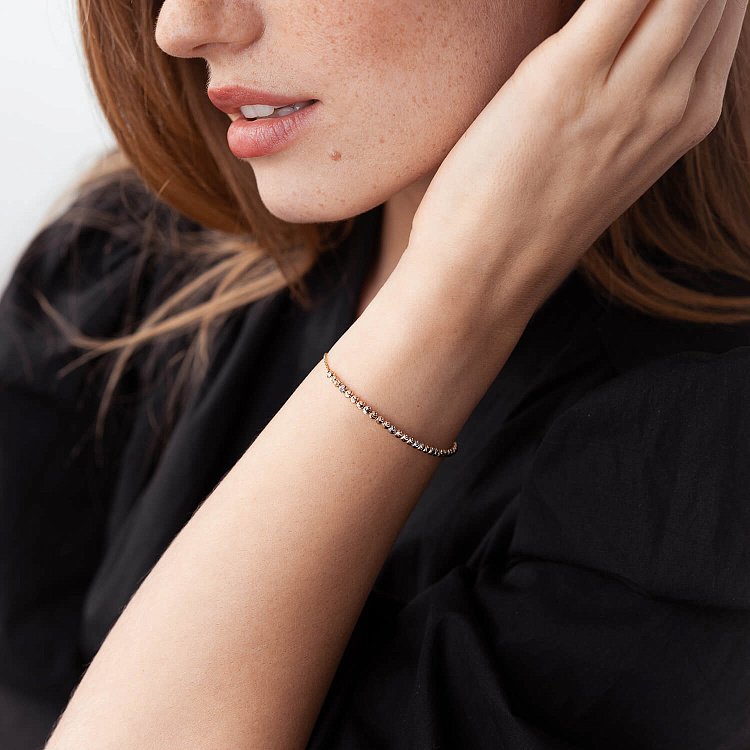 Золотий браслет "Кульки" б05113 від ювелірного магазину Онікс - 6