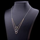 Серебряное колье "Сердца" с фианитами 18231 от ювелирного магазина Оникс - 1