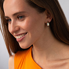 Золотые серьги "Кольца" с03821 от ювелирного магазина Оникс - 1