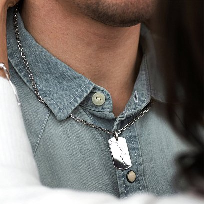 Срібний жетон "Закохані" 133349-м №2