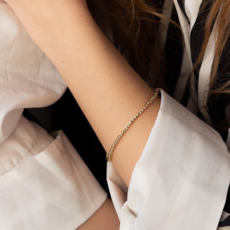 Браслет "Кульки" у жовтому золоті б05235 від ювелірного магазину Онікс - 6