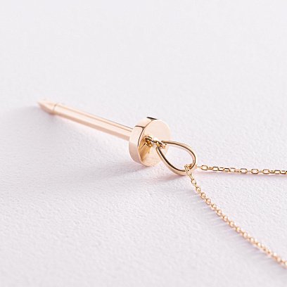 Колье "Гвоздь" в желтом золоте кол02183 №3