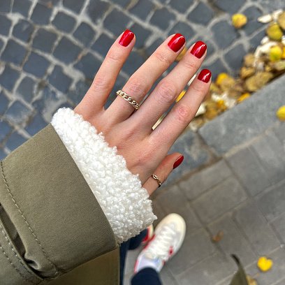 Кольцо "Цепочка" в  желтом золоте к07110 №3