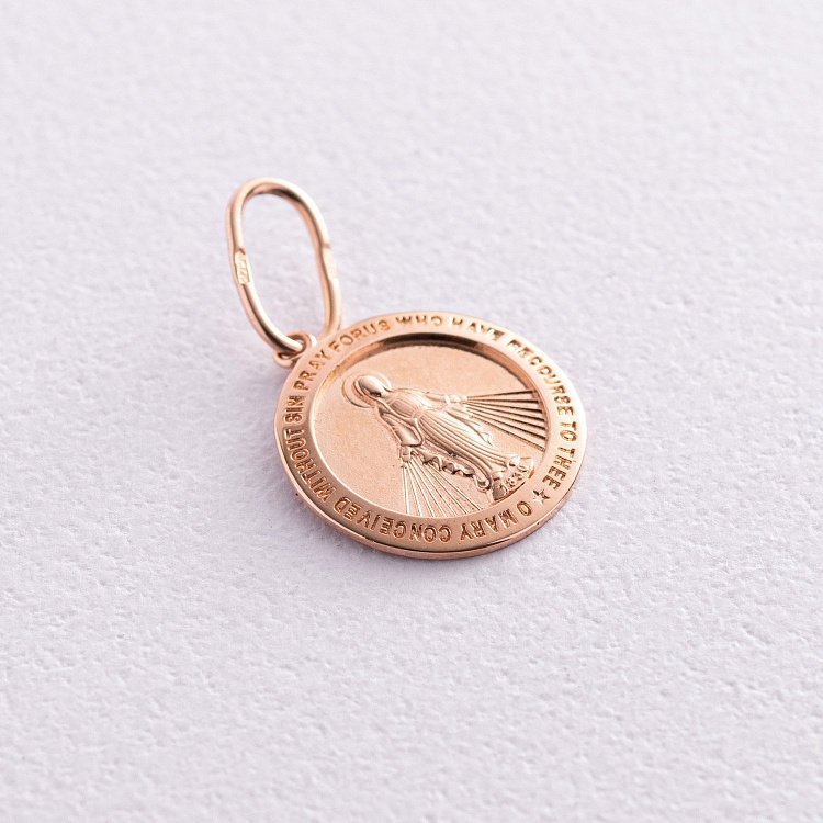 Золотая католическая ладанка п02047 от ювелирного магазина Оникс