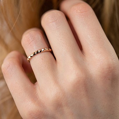 Кольцо "Mona" в красном золоте к07408 №7