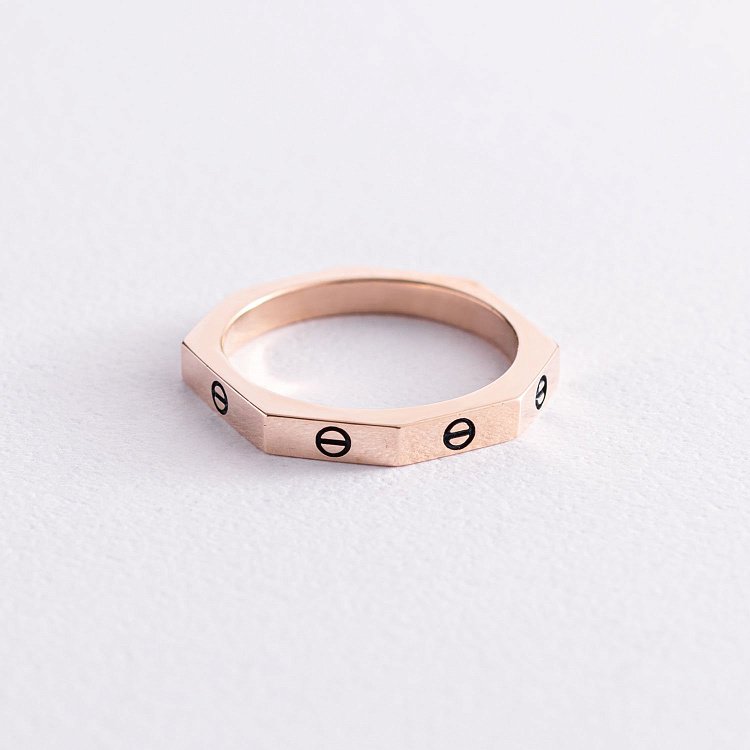 Кольцо в красное золоте "Love" к06869 Кольцо в красное золоте "Love" к06869 от ювелирного магазина Оникс